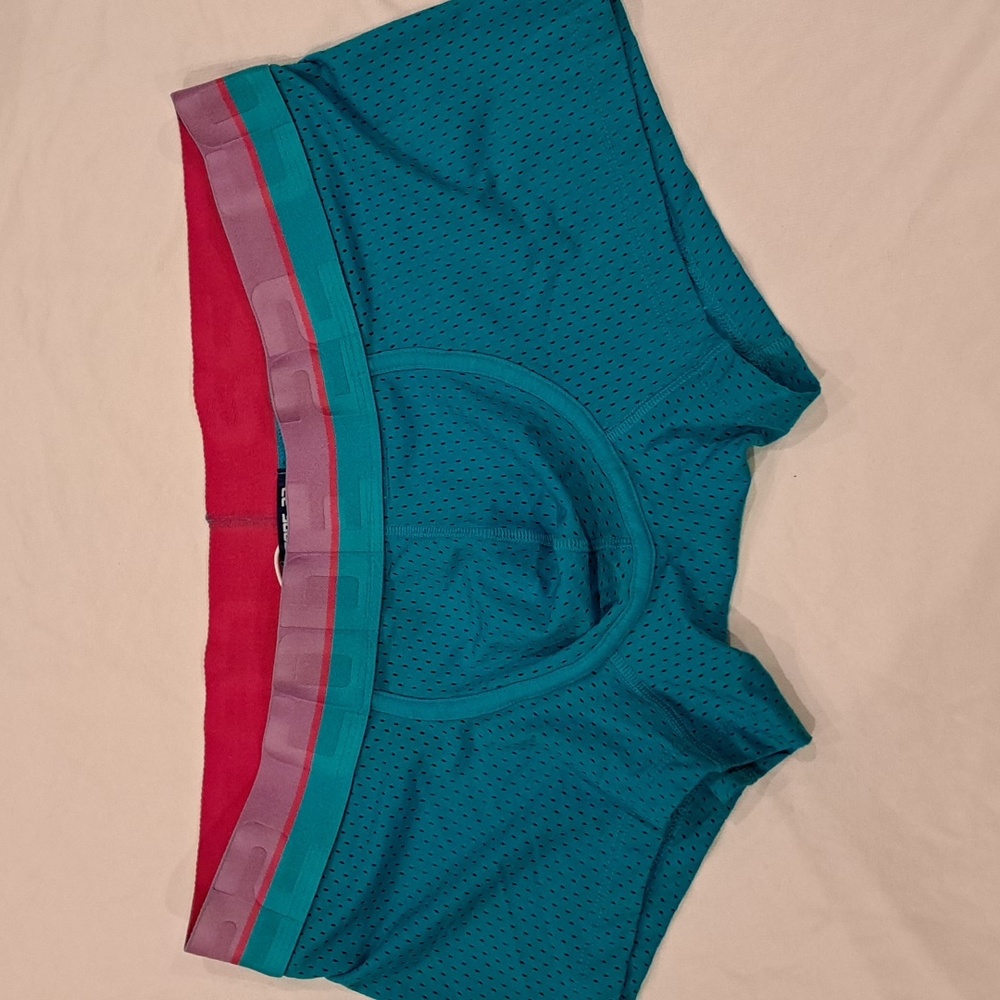 NWT Code 22, Size XL, Turquoise Mesh Boxer Brief